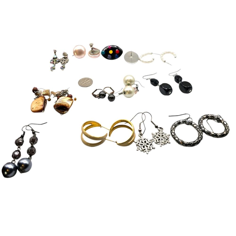 Lot of 12 Pair Earrings Various Design Multicolor Wear Repurpose Fashion SKU3162